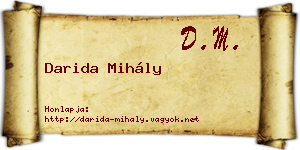 Darida Mihály névjegykártya